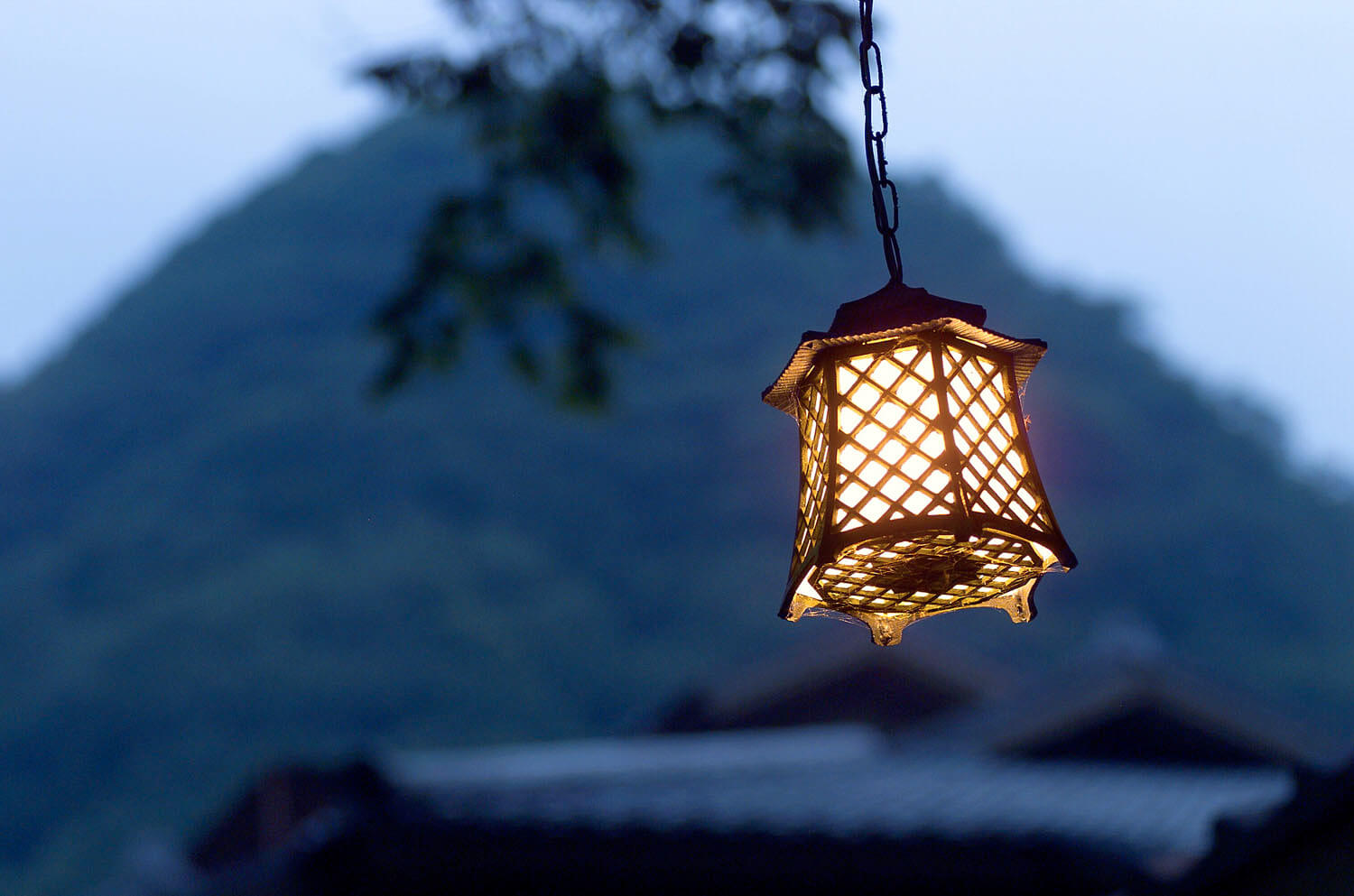 玄関　夕景